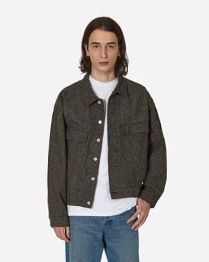 Cav Empt Casual Nep Twill Trucker Jacket Charcoal - Grey