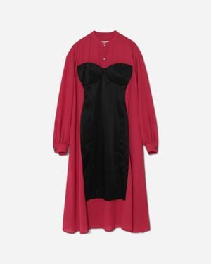 Undercover S Outline Maxi Dress Dark - Red