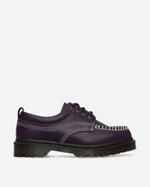 Dr. Martens Lowell Leather Moc Toe Shoes Midnight - Black