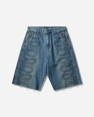 Hysteric Glamour Snake Loop Denim Shorts - Blue