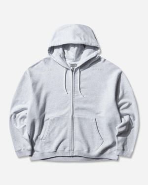Cav Empt Men S Solid Loose Zip Hoodie - Gray