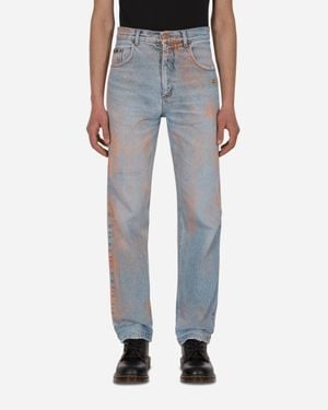Phipps Spray Painted Vintage Denim Trousers Blue