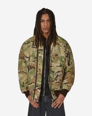 1017 ALYX 9SM Oversized Camo Nylon Bomber Military - Metallic