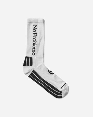 No Problemo Logo Socks - White