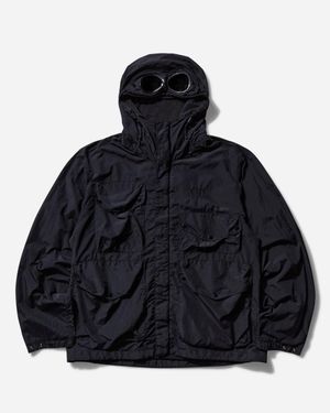 C.P. Company Men S Flatt Nylon goggle Jacket Total Eclipse - Black