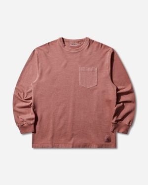 Carhartt Torion Pocket Longsleeve T-Shirt Marsala (Grind Washed) - Pink