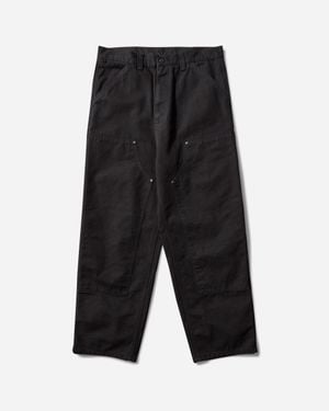 Carhartt Men S Og Double Knee Pants (stone Washed) - Black