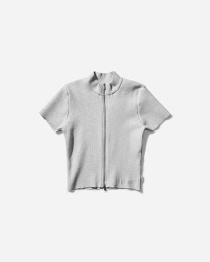 Nike Women S Air Jordan Full-zip Knit Top Sail - Gray