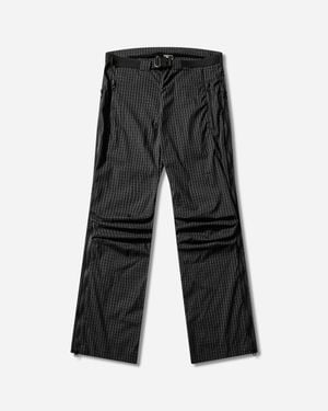 GR10K Men S Check Arc Pants Dark Navy - Black