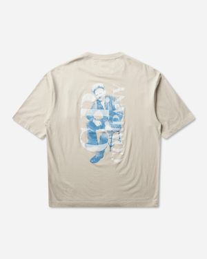 C.P. Company Men S 30/1 Jersey British Sailor T-shirt Silver Brich - Blue