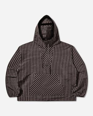 Umbro Check Masked Anorak Burgundy - Brown
