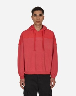 Guess Two Tone Hooded Sweatshirt - Red