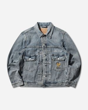Levi's S France Football Type Ii Trucker Jacket Dark - Blue