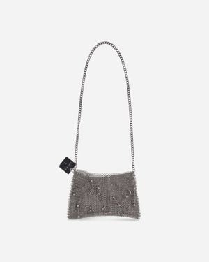 ASLAN WORLD Pierced Chainmaille Mini Bag Heavy Metal - White