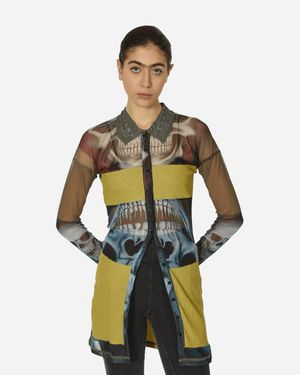 OTTOLINGER Mesh Shirt Dress Skull Print - Green