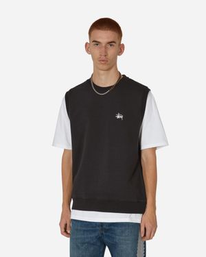 Stussy Stock Fleece Vest - Black