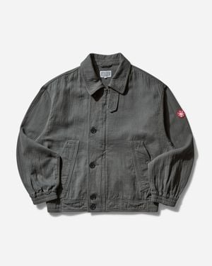 Cav Empt Men S Soft Cotton Zip Jacket Charcoal - Grey