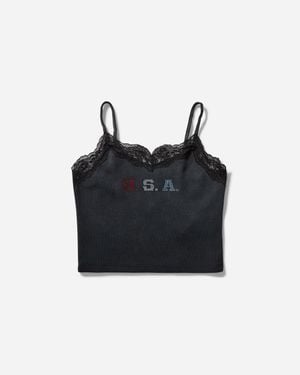 Guess Women S Lace Cami Washed Out - Black