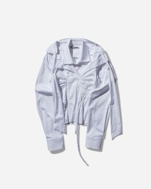 OTTOLINGER Deconstructed Lavallière Blouse - Blue