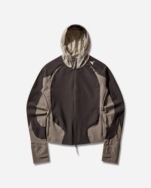 ROA Women S Spine Stretch Hooded Jacket Dark - Brown