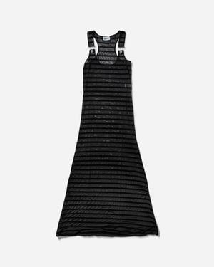 Jean Paul Gaultier Flocked Maxi Dress - Black