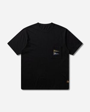 Kapital 20/-Jersey Pennant T-Shirt (3Flags) - Black