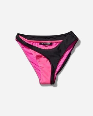 OTTOLINGER Women S Layered Bikini Bottom Pink / Black