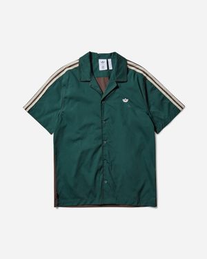 adidas Clot By Edison Chen Bowling Shirt Night Dark - Brown