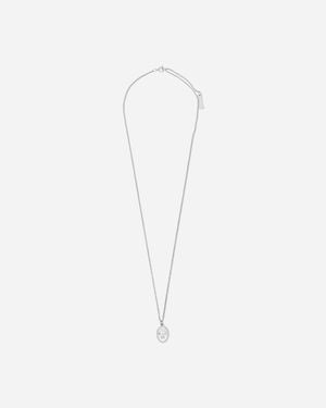 Aries Fly Paved Pendants Chain Necklace Silver - White