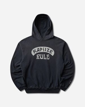 Kapital Men S Swt Knit Hoodie (kapsize Rule) - Blue