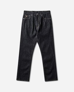 A Bathing Ape S Ape Head Denim Pants - Blue