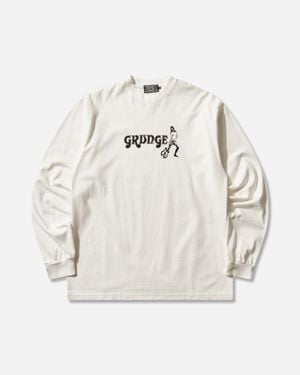 Hysteric Glamour Men S Grunge Longsleeve T-shirt - Natural