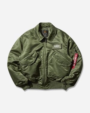 Alpha Industries S Cwu-45 Heritage Bomber Jacket Sage - Green
