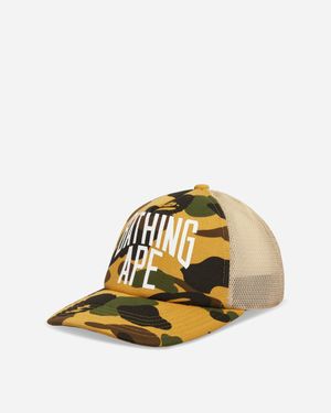 A Bathing Ape 1St Camo Nyc Logo Mesh Cap - Natural