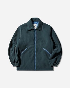 GR10K Men S Collar Reversible Fleece Jacket Forest - Blue