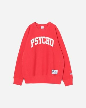 Undercover S Champion Psycho Crewneck Sweatshirt - Red