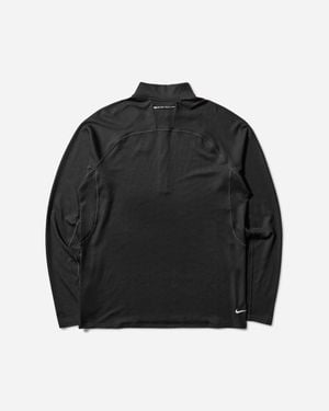 Nike Men S Trail Dri-fit 1/2-zip Longsleeve T-shirt / Summit White - Black