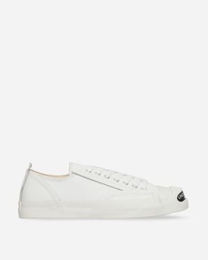 Undercover S Toe Logo Leather Trainers - Natural
