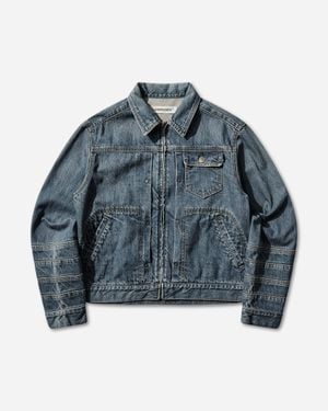 Undercover Women S Distressed Denim Zip Jacket Indigo - Blue