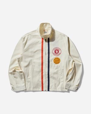Champion Men S 60 S Campus Jacket Pearl - White
