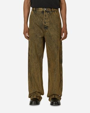 Dries Van Noten Loose Fit Denim Trousers - Green