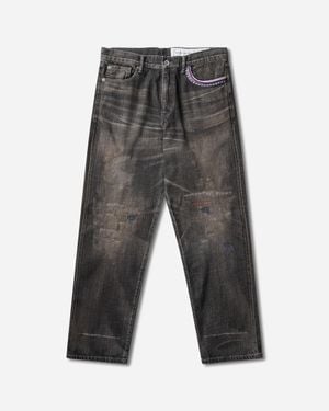 Neighborhood S Savage Denim Dp Basic Trousers - Grey