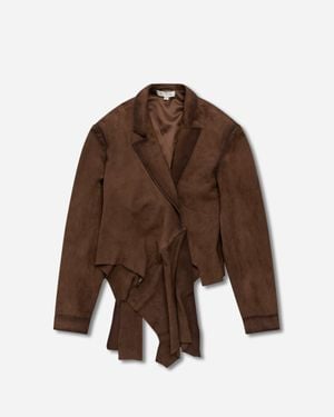 Miista Women S Steph Wrapped Leather Jacket Tan - Brown