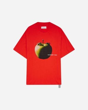 Oamc Peacemaker S Apple Print Oversized Fit T-Shirt - Red