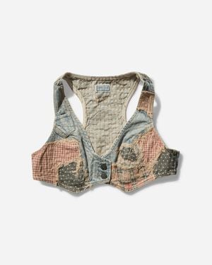 Guess Women S Vintage Denim Top Light Wash - White