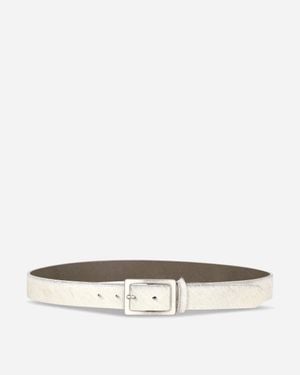 Neighborhood Hair-on Leather Belt - White