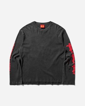 Public Possession Men S Disco Devil Longsleeve T-shirt Vintage Wash - Black