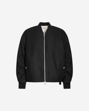 Oamc Peacemaker Men S Minimal Bomber Jacket - Black