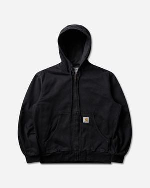 Carhartt Og Active Jacket (Stone Washed) - Black