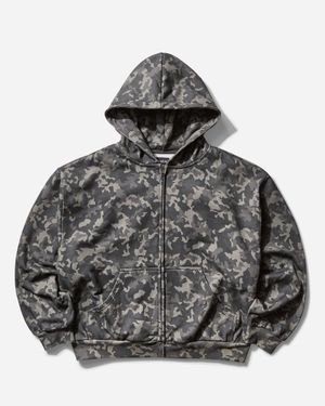 Nii HAI Women S Stardom Camo Hoodie Green - Gray